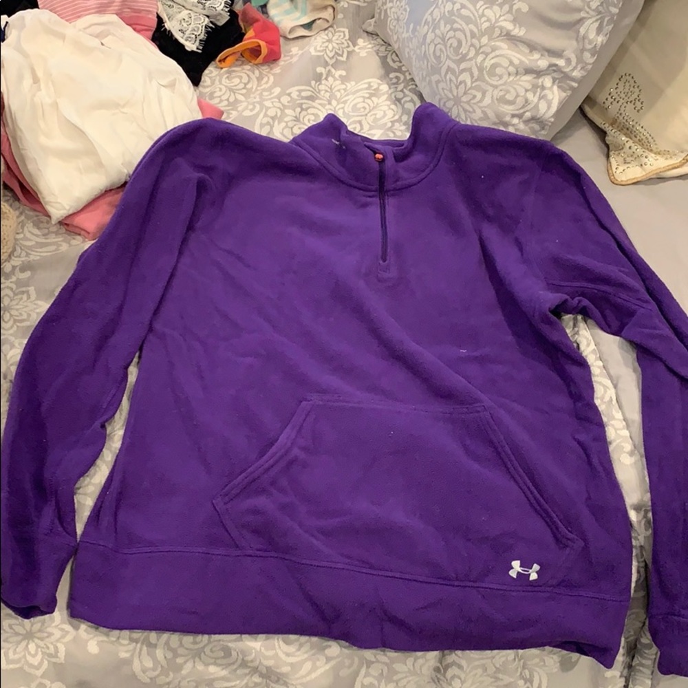 Purple Quarter/half zip by under armour.